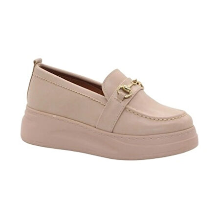 Mergenshoes Bf0685 Ten Yüksek Taban Kadın Günlük Ayakkabı