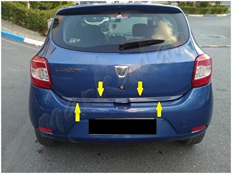 Dacia Sandero Krom Bagaj Alt Çıta 2012 Sonrası Paslanmaz Çelik