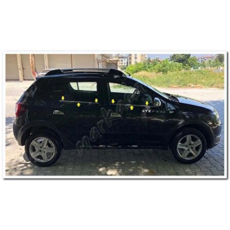 Dacia Sandero Krom Cam Çıtası 2012 Sonrası 4 Parça Paslanmaz Çelik