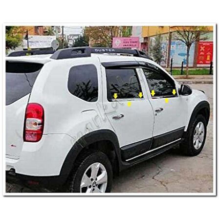 Dacia Duster Krom Cam Çıtası 2010-2017 4 Parça Paslanmaz Çelik