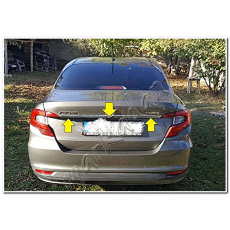 Fiat Egea Sedan Krom Bagaj Çıtası 2015 Sonrası Paslanmaz Çelik
