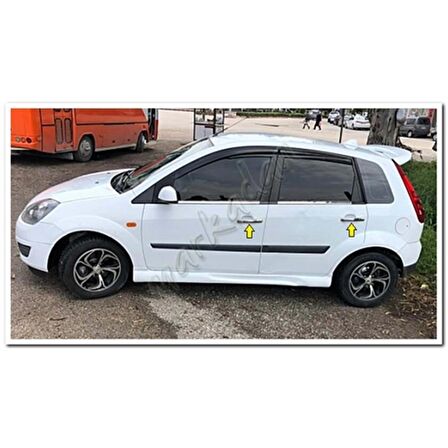 Ford Fiesta Krom Kapı Kolu 2002-2008 4 Kapı Paslanmaz Çelik