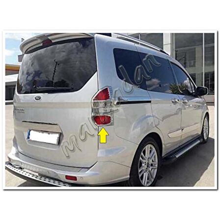 Ford Tourneo Courier Krom Stop Çerçevesi 2014 Sonrası 2 Parça Abs Krom