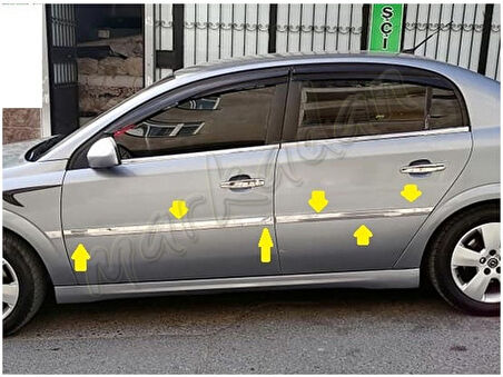 Opel Vectra C Krom Yan Kapı Çıtası 2002-2009 4 Parça Paslanmaz Çelik