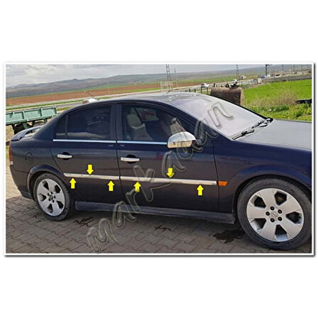 Opel Vectra C Krom Yan Kapı Çıtası 2002-2009 4 Parça Paslanmaz Çelik