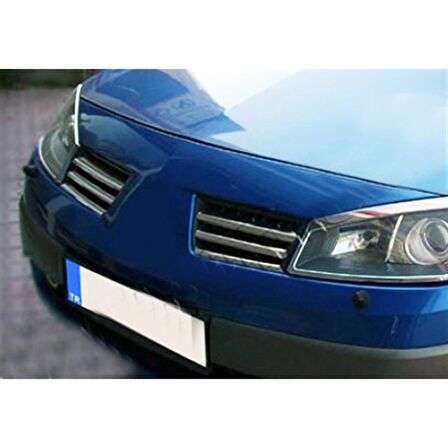 Renault Megane 2 Krom Ön Panjur 2004-2005 6 Parça Paslanmaz Çelik