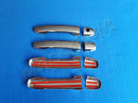 Toyota Avensis Krom Kapı Kolu 2003-2008 4 Kapı Paslanmaz Çelik