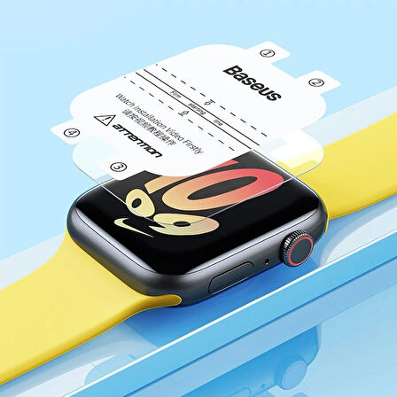 Baseus NanoCrystal Series Apple Watch 4/5/6/SE/SE 2 40mm Ekran Koruyucu 2 Adet-(5775
