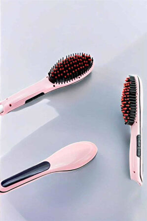 Fön Etkili Saç Düzleştirici Tarak Yıpranma Karşıtı Döner Kablo Isı Ayarlı