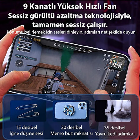 CX-A3 Manyetik Cep Telefon Soğutma Fanı Radyatör Soğutucu-(5775)