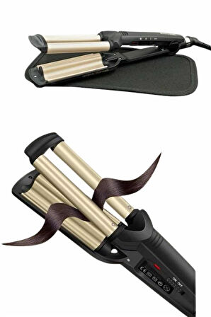 Profesyonel Seramik Kaplama Saç Şekillendirici Wag Maşa Isı Ayarlı