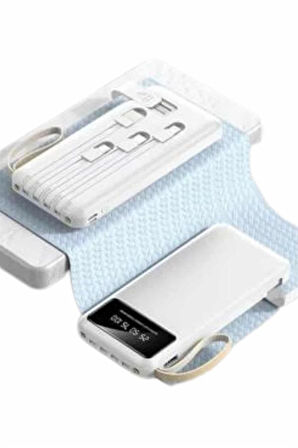 Powerbank Şarj Cihazı 4 Çıkışlı 20.000 MAH Powerbank Taşınabilir Çoklu Gir