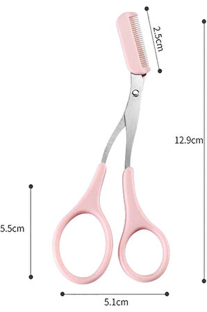 Kavisli Kaş Kirpik Düzeltici Bıyık Alma Taraklı Kaş Makası Yüz Bakım Seti M