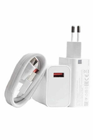 Beyaz Ultra Plus Hızlı Şarj Seti Şarj Adaptörü ve Kablosu 67W