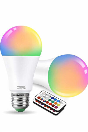 Ambiyans Aydınlatma RGB Led Lamba Kumandalı Renk Değiştirebilen