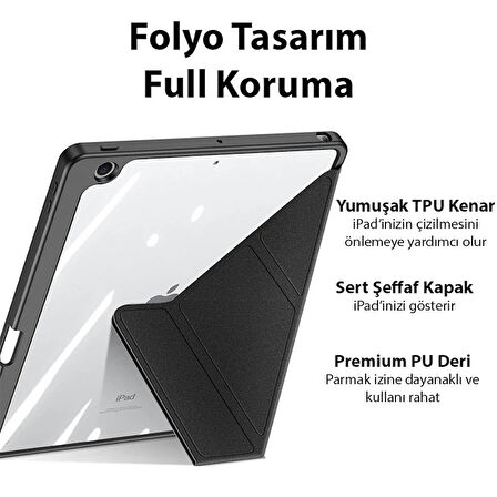 Dux Ducis iPad 10.9 2022 Kılıf Magi Series Kalem Tutuculu ve Uyku Modlu Kapaklı K