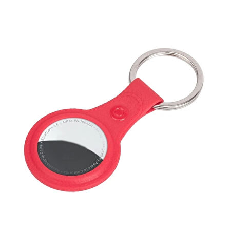 ALLY AirTag İçin Asma Halkalı Deri Desenli Anahtarlık Kılıf-(5775)