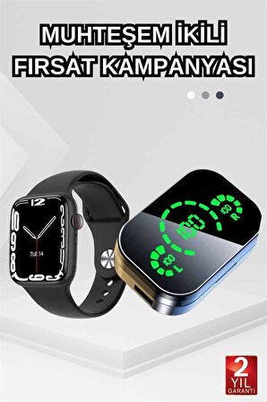 Dokunmatik Akıllı Saat Yeni Nesil Kulaklık Kampanyası ANC Özelliği Yüksek Ses