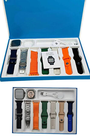 Akıllı Saat 7 Kordon Hediyeli Takvim Alarm Nabız Ölçer Bildirim Görme Sesli G?