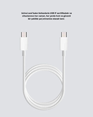 Dayanıklı Dış Kaplamalı 30W 5.0A Type-C Hızlı Şarj ve Data Kablosu
