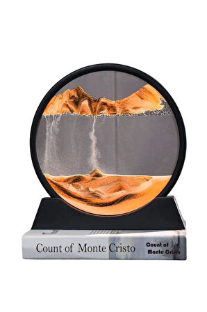 Dekoratif Kum Sulu Kum Saati Yuvarlak Şık Kum Tablosu Kum Saati Şeklinde Kum Tabl