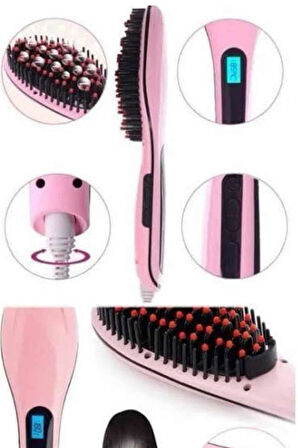 Saç Fırça Akıllı LCD Ekran Pratik Saç Düzleştirici Tarak Pratik Taşınabili