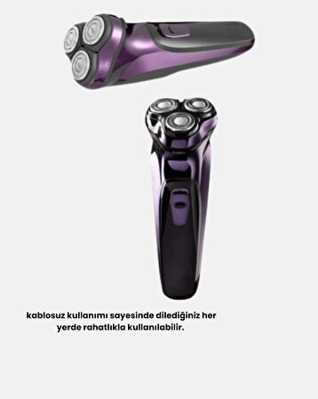 Profesyonel Şarjlı Tıraş Makinesi Ayarlanabilir Başlıklı Kablosuz