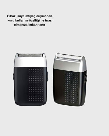 Şarjlı Kuru Kullanım Tıraş Makinesi – Kablosuz Taşınabilir
