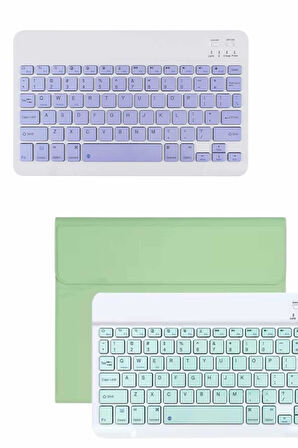 Android ve İOS Uyumlu Bluetooth Kablosuz Türkçe Q Klavye Renkli