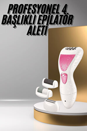 Ayak Törpü Başlıklı Epilatör Aleti 4 Başlıklı Taşınabilir Şarjlı Epilas
