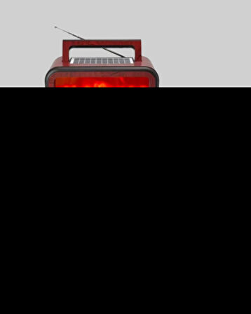 Şömine Alev Işıklı Solar Bluetooth Hoparlör – 7W Güçlü Ses FM Radyo