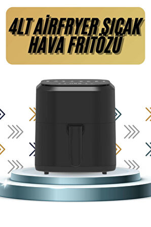 4L Airfryer Hazneli Hava Fritözü Yağsız Fritöz Taşınabilir Fırın İşlevi G