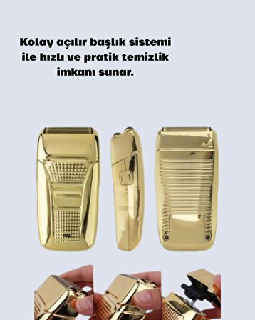 Güçlü Motorlu Kablolu Sakal ve Bıyık Tıraş Makinesi Çelik Bıçaklı