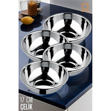 HSNET Yemek Tası Paslanmaz Çelik Çorba Kasesi 4 ADET