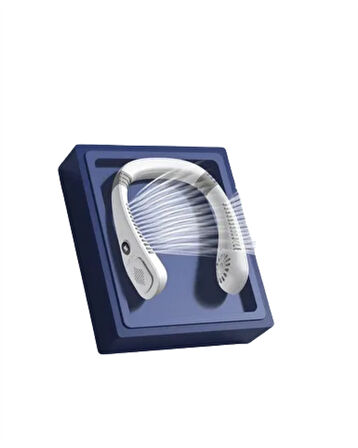 Giyilebilir Bladeless Boyun Fanı | 360° Serinlik 5 Kademe Rüzgar USB Şarjlı Ses