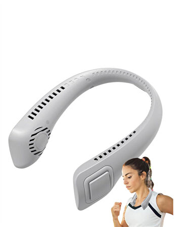 Giyilebilir Bladeless Boyun Fanı | 360° Serinlik 5 Kademe Rüzgar USB Şarjlı Ses