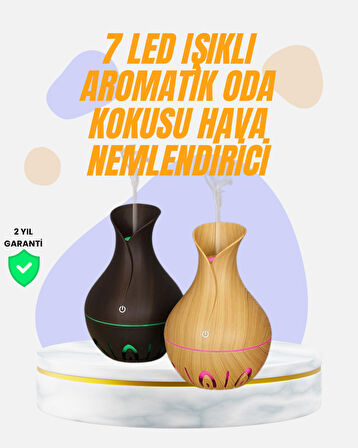Led Işıklı Ultrasonik Oda Nemlendirici ve Uçucu Yağ Difüzörü