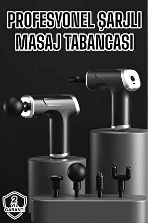 Masaj Aleti Masaj Tabancası Darbeli Şarjlı Kas Ve Vücut Ağrıları İçin