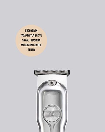Metal Gövdeli Saç Sakal Kesme Makinesi – Hassas Kesim İçin