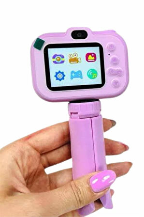 Çocuk Için Eğitici Video Kamera Ayaklı Mini Fotoğraf Makinesi