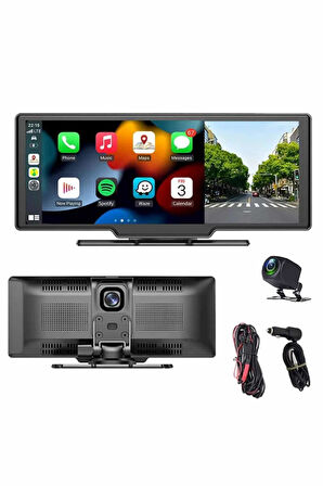 4K Ultra Araç İçi Ön ve Arka Kameralı Ekran HD 2 Kameralı Torpido Üstü Araç