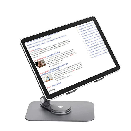 Ally L08 360 Derece Dönebilen Masaüstü Metal Tablet Standı-(5775)