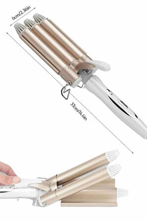 Saç Şekillendirici Wag Maşa Üçlü Yüksek Isı Ayarlı Seramik Kaplama