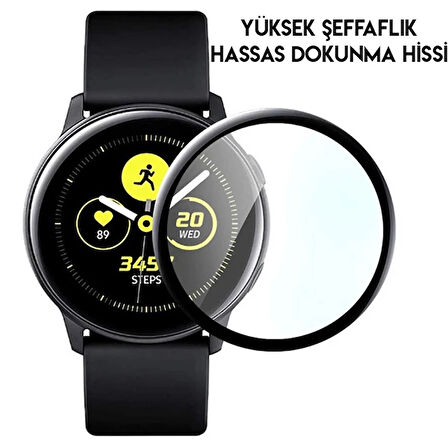 GOR Galaxy Watch Active 2 40mm 3D kavisli Nano Glass Ekran Koruyucu 2 Adet Set-(5775