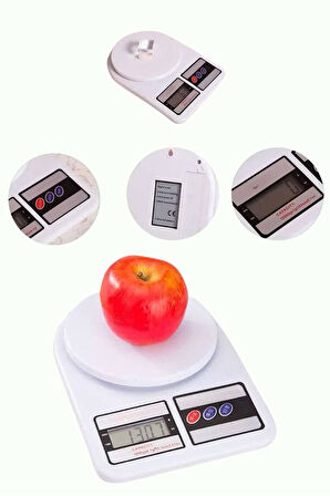 Mutfak Tartısı Dijital Göstergeli Hassas Tartı 10 Kg Kapasiteli