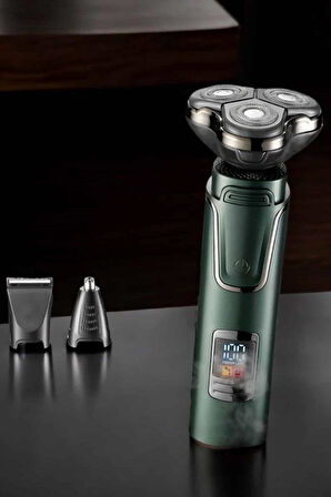 3 Başlıklı Profesyonel Saç ve Sakal Bakım Seti Vücut Burun ve Kulak Tüy Alma