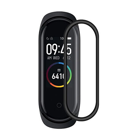 Xiaomi Mi Band 6-Mi Band 5 3D Kavisli Full Kaplama Koruyucu-(5775)