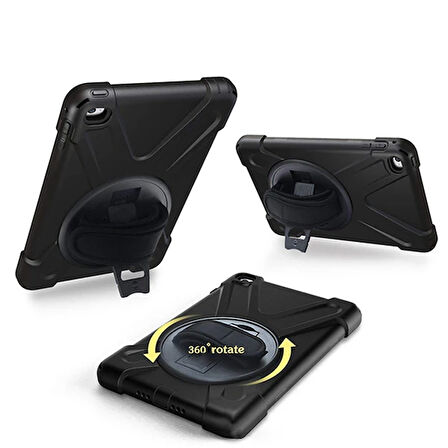 İpad Mini 4/ 5 Shockproof 3 Katmanlı Standlı Zırh Kılıf-(5775)