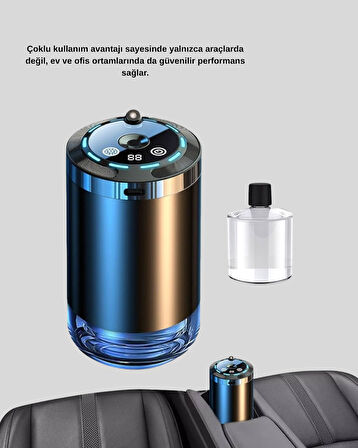 Aromaterapili Araç İçi Difüzör USB Bağlantılı ve Yıldız Işıklı