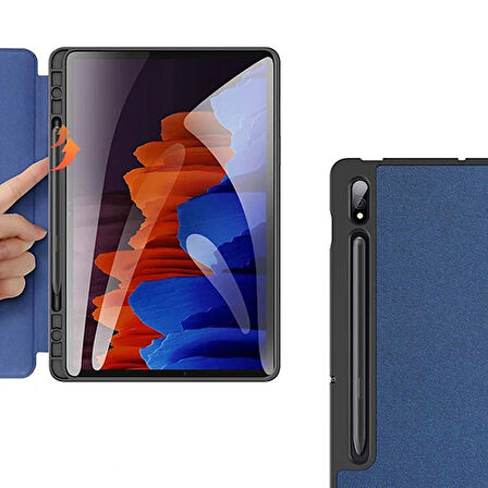 Dux Ducis SM Galaxy Tab S8 (X700/X706) S7 (T870/T875/T876B) Kılıf Kalem Yerli Mık